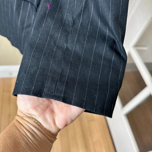 MOSSIMO Pinstripe Cropped Sleeve Blazer Size Large - Picture 6 of 13